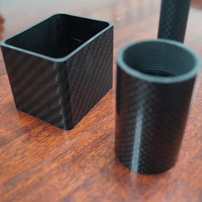 3K واؤ کاربن فائبر اسکوائر ٹیوب گول Piepe